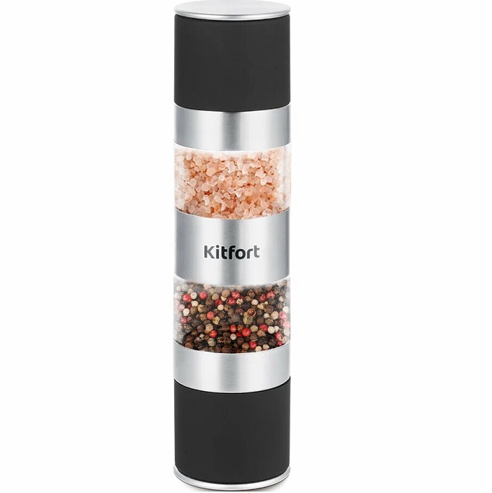 Мельница для соли и перца KITFORT КТ-6008-1 (черный)