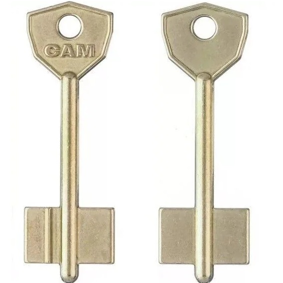 Заготовка ключа САМ-2 (70*22,6*14,3 мм) РФ, латунь жёлт.