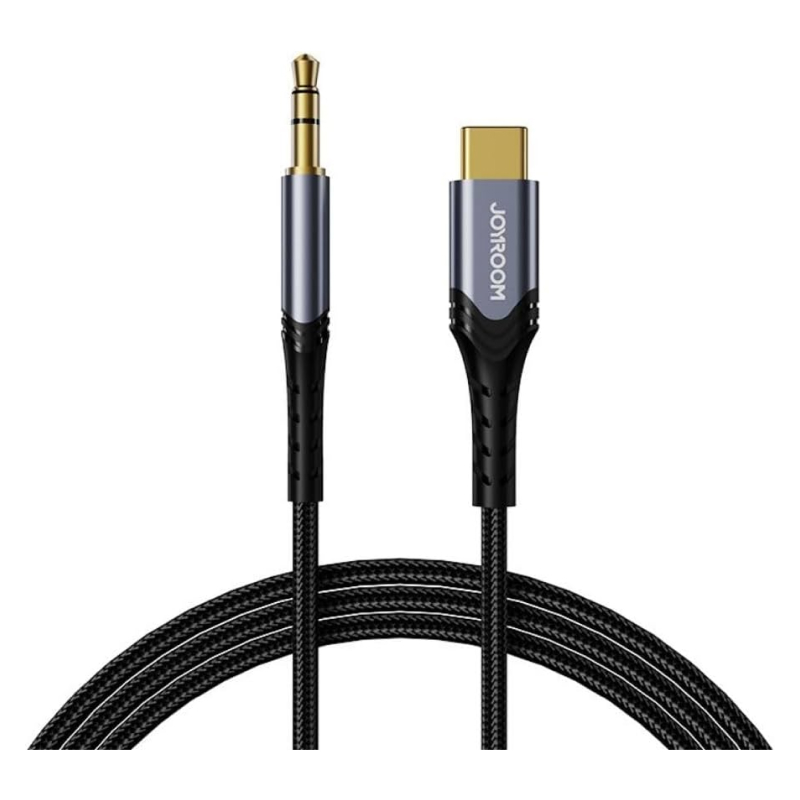Кабель Jack 3.5 <--> Type-C  2.0м JOYROOM SY-A03 черный