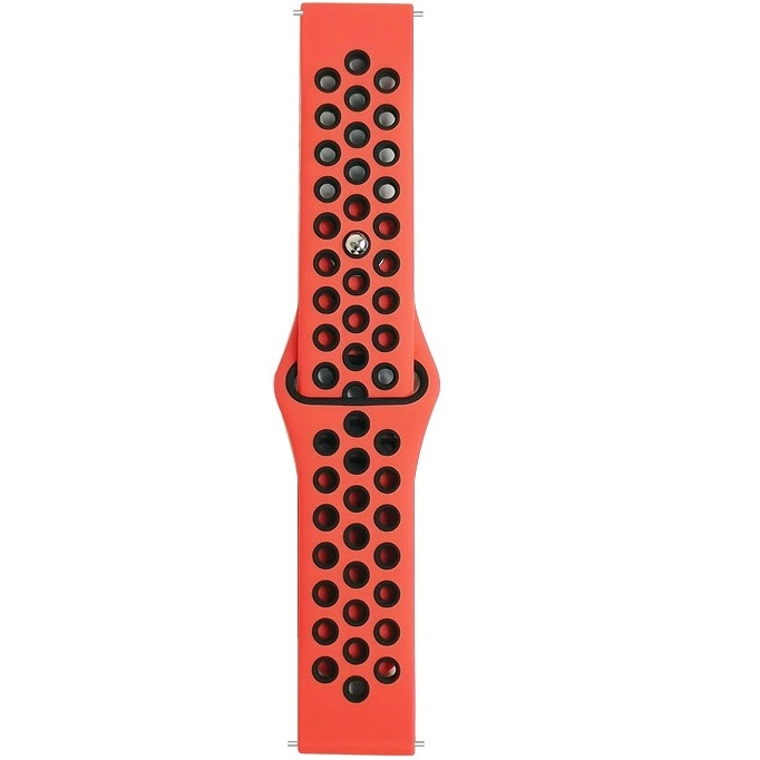 Универсальный силиконовый ремешок NIKE 20-22mm, чёрно-красный