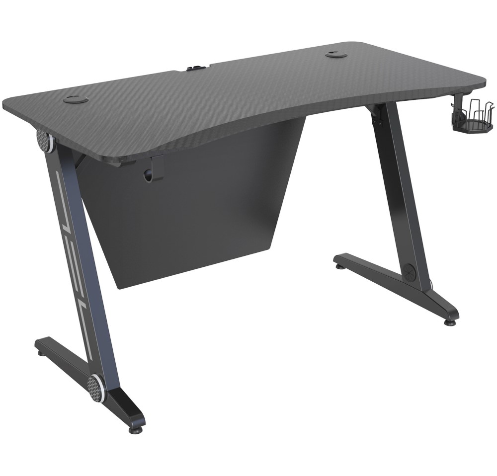 Стол игровой CACTUS CS-GTZ-BKSL-CARBON столешница МДФ карбон каркас черный