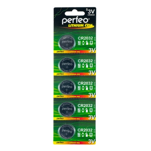 Элемент питания PERFEO CR2032 BL-5 Lithium Cell