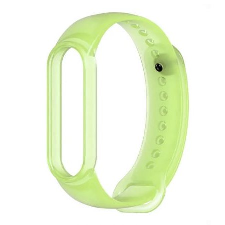 Силиконовый ремешок STR для XIAOMI MI Band 5/6/7 прозрачно-зеленый