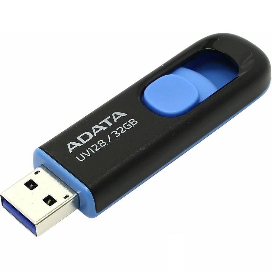 USB 32Gb A-Data UV128 чёрный/синий