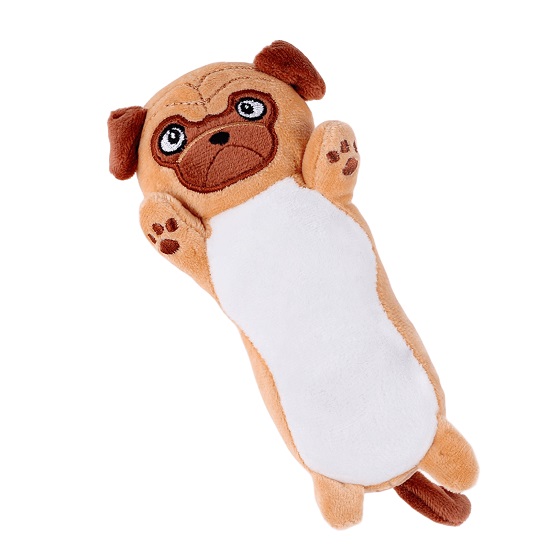 Мягкая игрушка «Мопс» на брелоке, 16 см, цвет МИКС