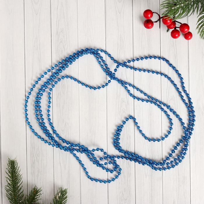 Бусы на ёлку 2,7 м "Шарики" d-5 мм, МИКС 905715