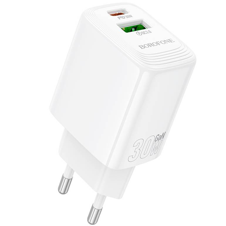 Сетевое ЗУ 1USB/1Type-C 3A BOROFONE BN29 White, PD30W