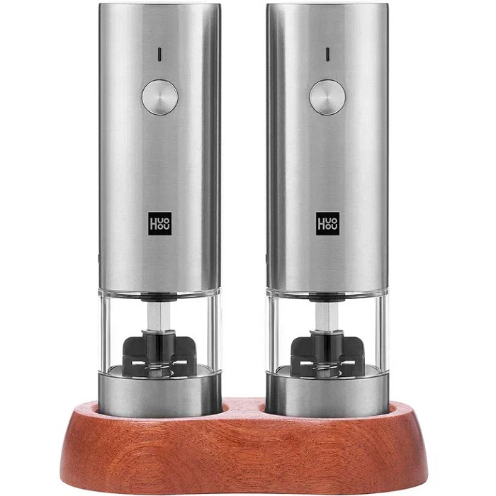 Набор автоматических мельниц для специй HuoHou Electric Mini Grinder Rechargable (HU0277 RUS) silver