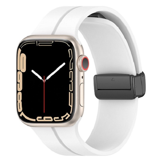 Силиконовый ремешок ApW29 для Apple Watch 42/44/45/49mm на магните (white)