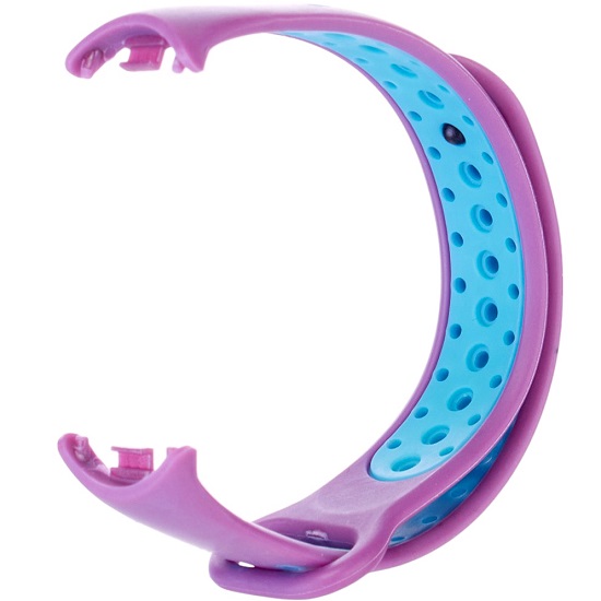 Ремешок Luazon для фитнес-браслета Mi Band 8/9, с перфорацией, фиолетово-голубой