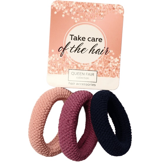 Резинка для волос "Стиль" (набор 3 шт) текстура пастель, 4 см, микс   9899538