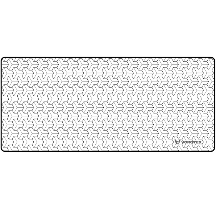 Коврик VOROTEX XXL, Corners on white (Углы на белом) (900*400*4мм)