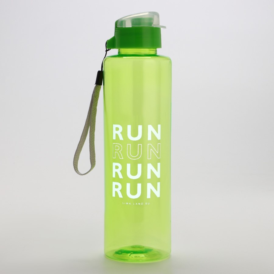 Бутылка для воды RUN, 600 мл, цвет зеленый 10328453