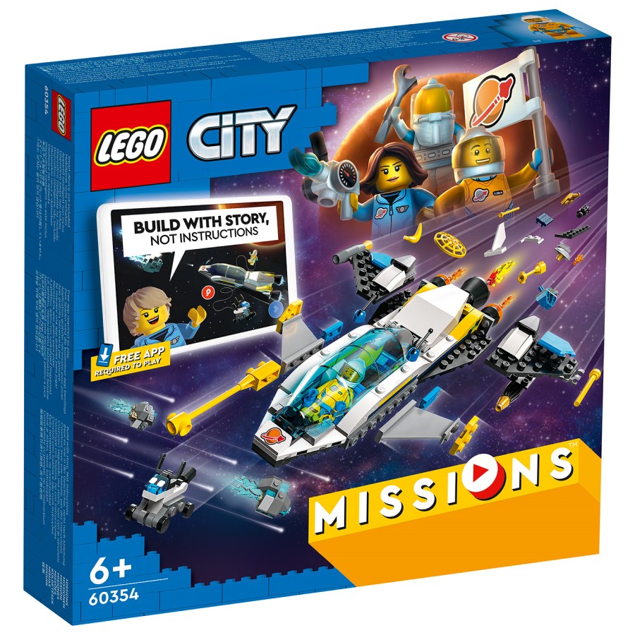 Конструктор LEGO City 60354 Исследовательские полеты на космическом корабле Марса