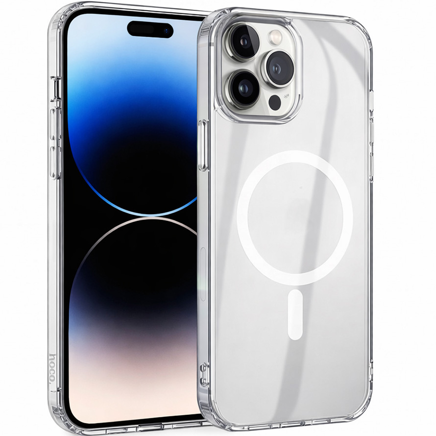 Силиконовый чехол HOCO magnetic series для iPhone 17 Pro Max Transparent