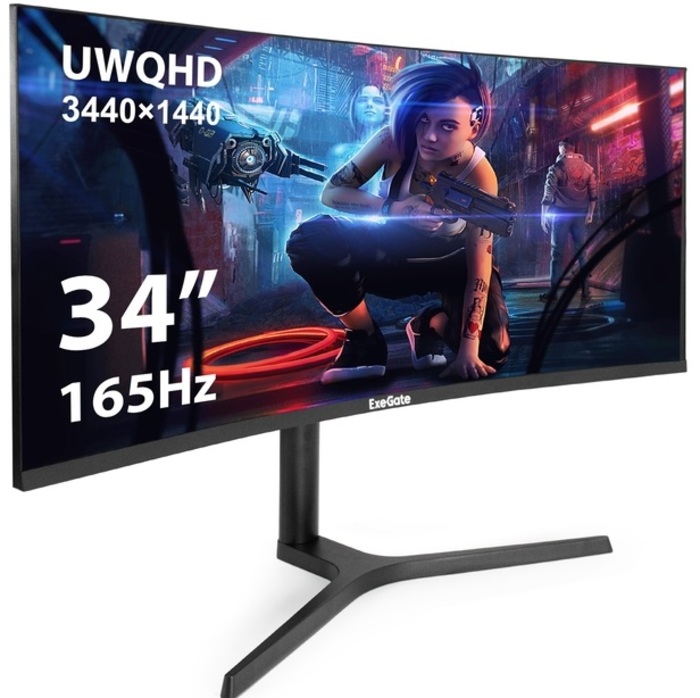 Монитор игровой 34" ExeGate Combat EC3400TA (VA/ QHD/ 3440x1440/ 165 Гц) (EX297580RUS)