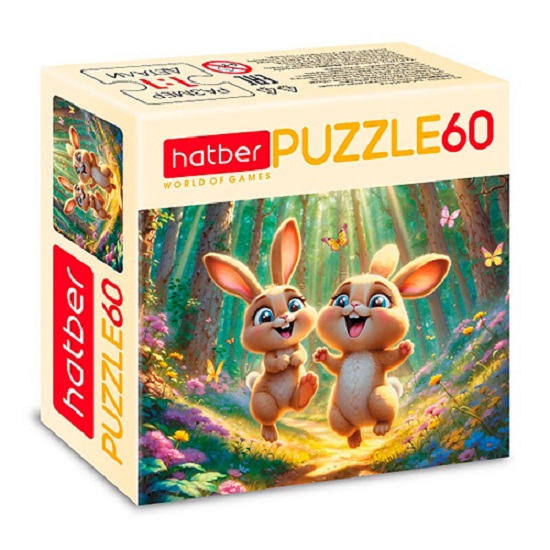 Пазлы 60 "Лесные малыши"