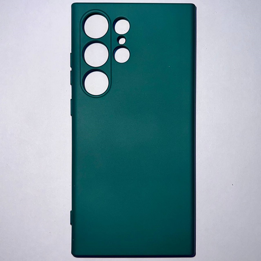 Задняя накладка ZIBELINO Soft Case для Samsung Galaxy S24 Ultra (темно-зеленый)