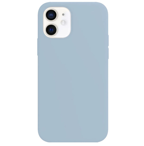 Силиконовый чехол SILICONE CASE для iPhone 12 mini светло-голубой (не оригинал)