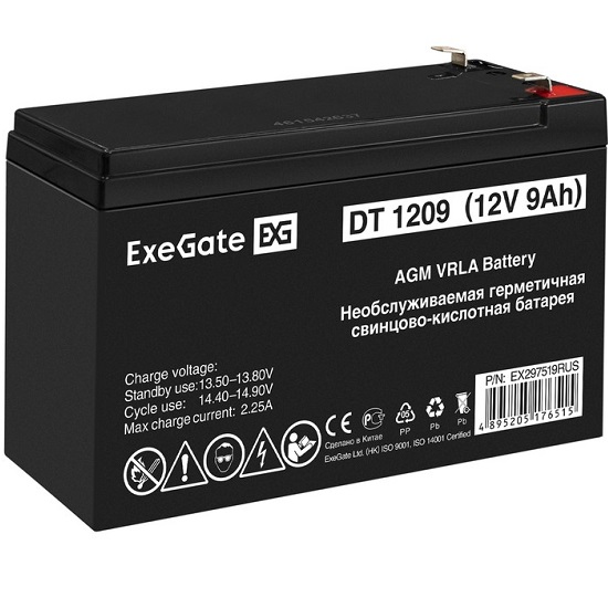 Батарея для ИБП ExeGate DT 1209 (12V 9Ah, клеммы F2)
