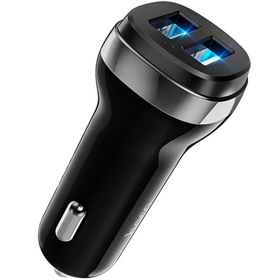 Авто ЗУ 2USB 2.4A HOCO Z40 Superior черный
