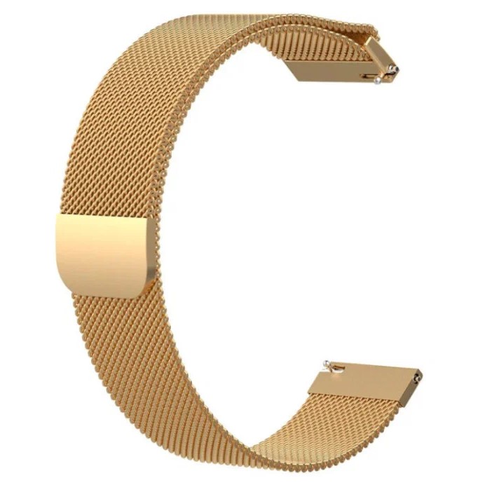 Металлический ремешок NONAME универсальный 22mm, миланская петля, золото