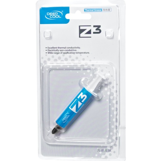 Термопаста DEEPCOOL Z3 PRO 1.5g (100шт/кор,Thermal Paste: AD66) Blister Card (R-EZ3PRO-G)