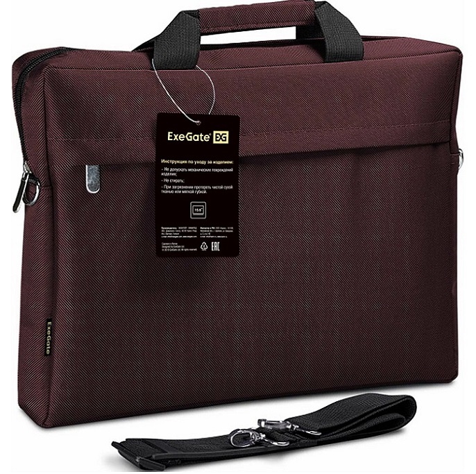 Сумка для ноутбуков15.6" ExeGate EX212308RUS Start  S15 Charcoal,  темно-коричневая