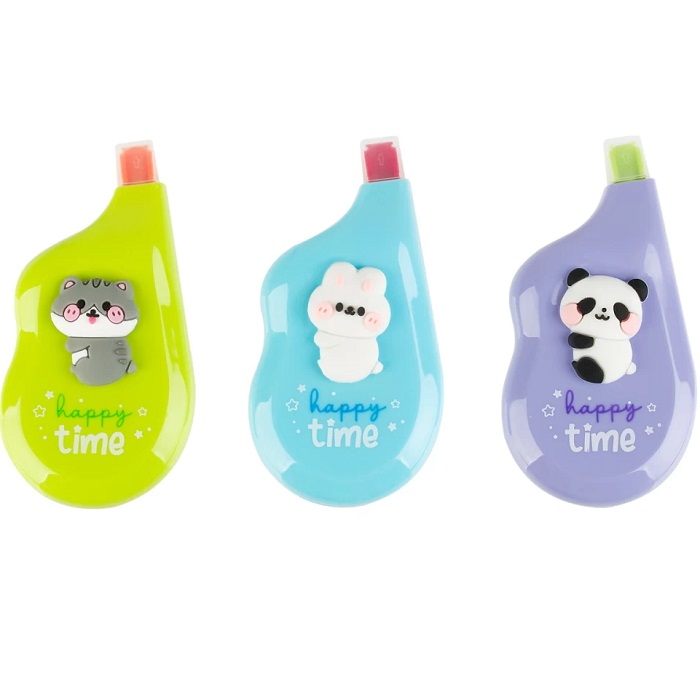 Корректирующая лента MESHU "Happy friends", 5мм*8м, блистер, европодвес, ассорти MS_54219