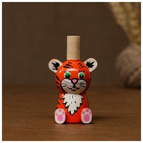 Свистулька "Тигренок рыжий", ручная роспись 6629382