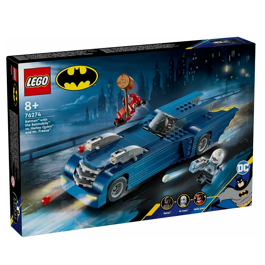 Конструктор LEGO Super Heroes 76274 Бэтмен на Бэтмобиле против Харли Квинн и Мистера Фриза