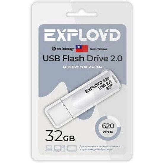USB 32Gb Exployd 620 белый