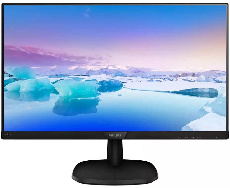 Монитор 23.8" PHILIPS 243V7QSB (00/01) черный
