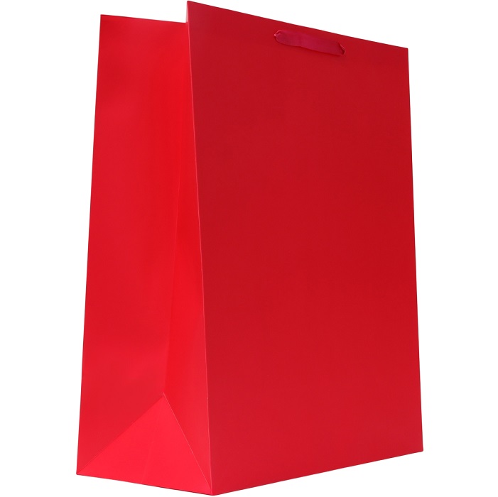 Пакет подарочный ламинированный вертикальный «Красный», XL 40×49×19 см