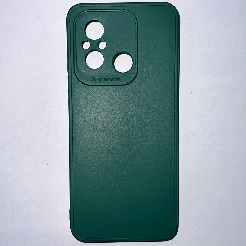 Задняя накладка Мобилис для Xiaomi Redmi 12C, темно-зеленый , матовая с защитой камеры