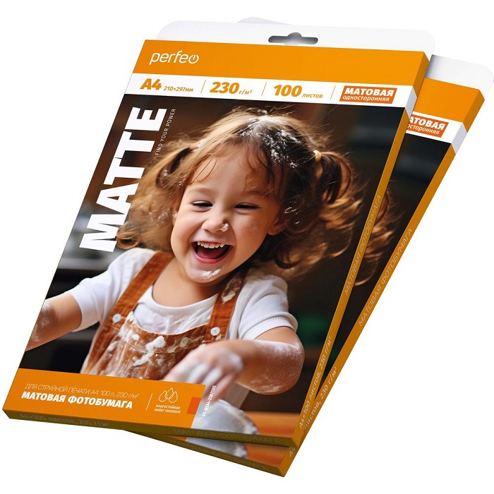 Фотобумага PERFEO (PF-MTA4-230/100) (M12) А4 230 г/м2 матовая 100л