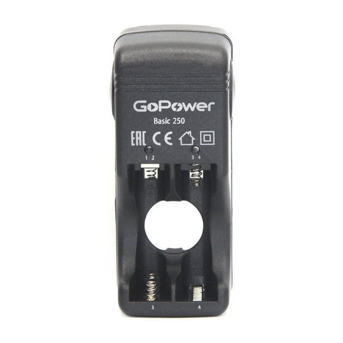 Зарядное устройство GoPower Basic 250 Ni-MH/Ni-Cd 4 слота (1/20/40)