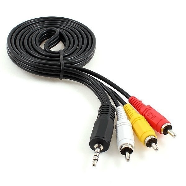Кабель Jack 3.5 <--> 3RCA  2.0м CABLEXPERT CCA-4P2R-2M черный