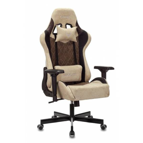 Кресло игровое БЮРОКРАТ VIKING 7 KNIGHT BR FABRIC коричневый текстиль/эко.кожа