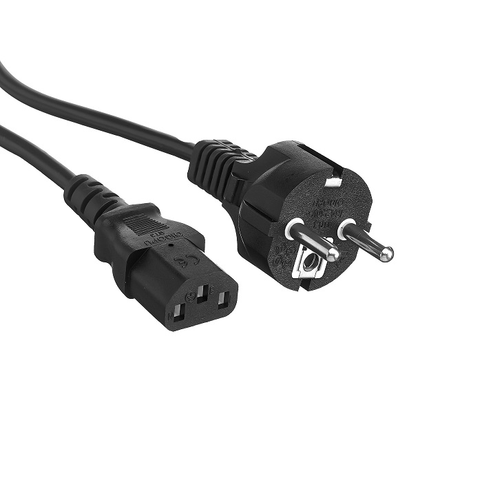 Кабель питания  1.2м EXEGATE PC-1,2 OfficePC 450W (Евровилка Schuko->С13) VDE-250V черный