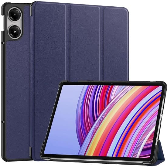 Чехол футляр-книга для Xiaomi Redmi Pad Pro/Poco Pad (12.1) темно-синий
