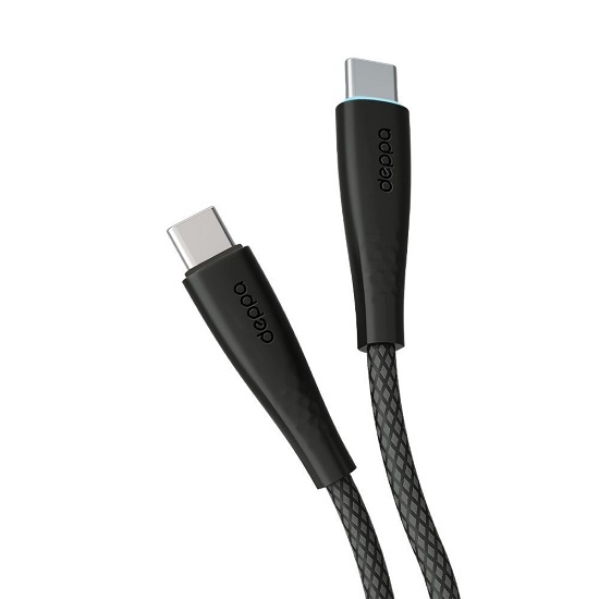 Кабель Type-C <--> Type-C 1.0м DEPPA Fly черный, 60Вт