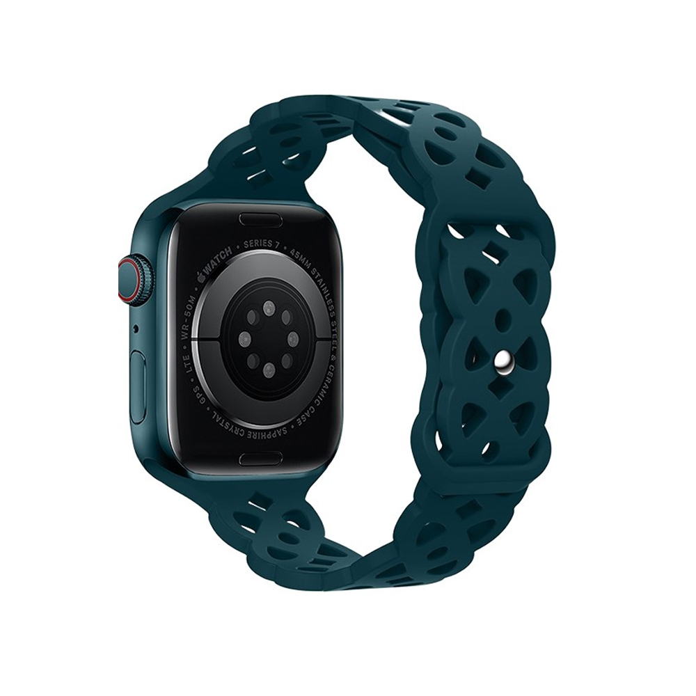 Силиконовый ремешок HOCO WA09 Flexible для APPLE Watch 42/44/45/49mm, тёмный, зелёный