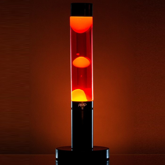 Лава-лампа Amperia Slim Желтая/Красная (39 см)