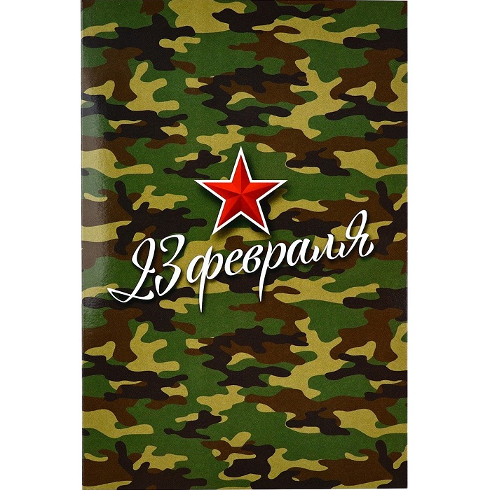 Открытка «С 23 Февраля!», камуфляж, 12 х 18 см 10792566