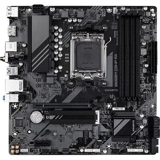 Материнская плата GIGABYTE B650M D3HP AM5, AMD B650, 4xDDR5-5200 МГц, 1xPCI-Ex16, 2xM.2, Micro-ATX