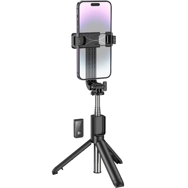 Монопод селфи BOROFONE BY11 черный, штатив, трипод, с пультом управления