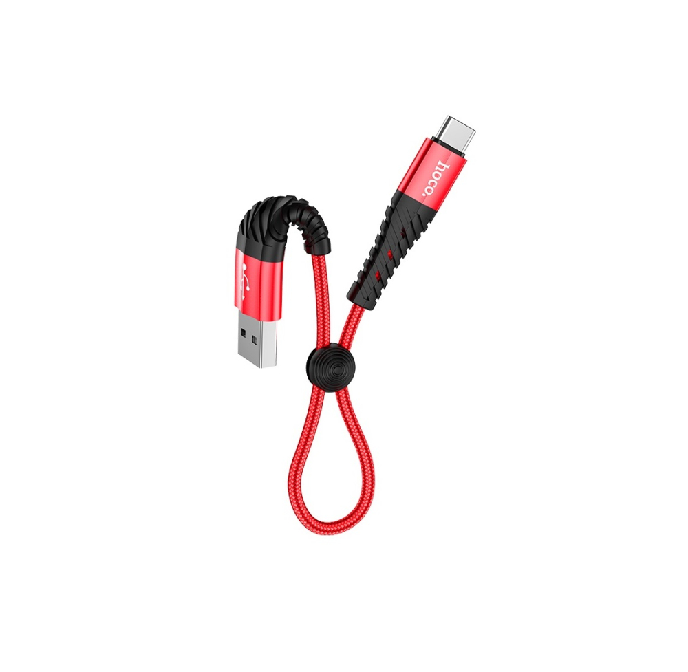 Кабель USB <--> Type-C  0.25м HOCO X38 Cool нейлон, черный
