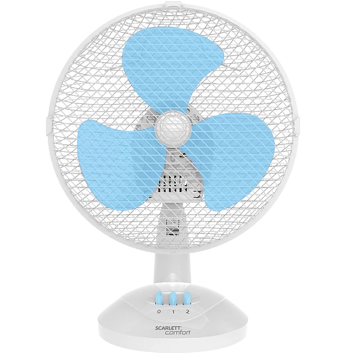 Вентилятор настольный SCARLETT SC-DF111S19 9" (белый)