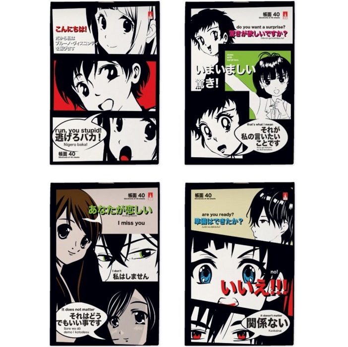 Блокнот А6 40л на скрепке Manga Anime, обл карт, МИКС 9632636